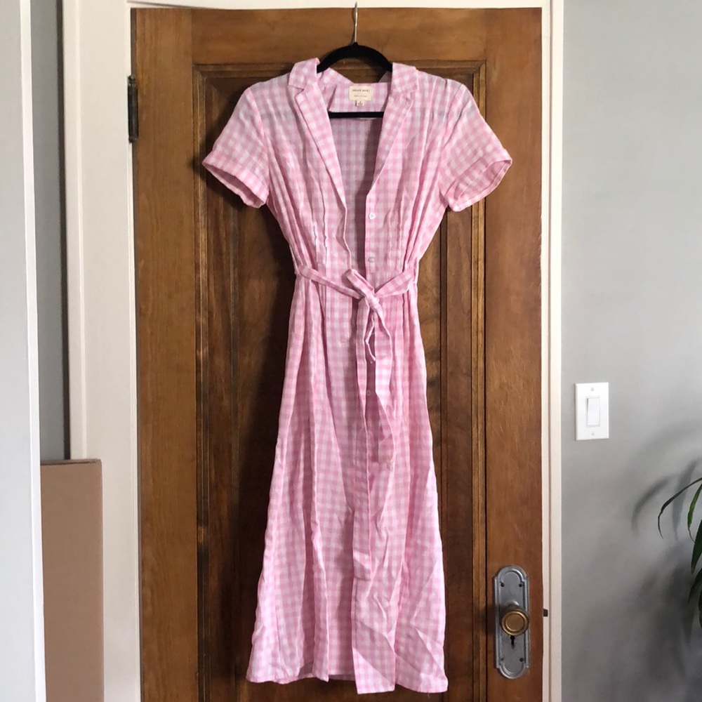 Gingham pink dress - worn once